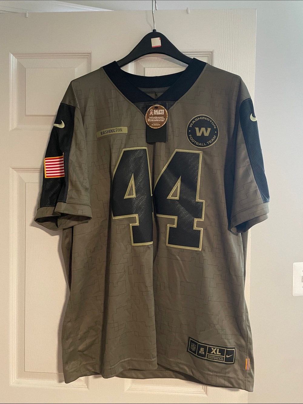 Nike Olive Green Washington #44 Men’s Football Jersey